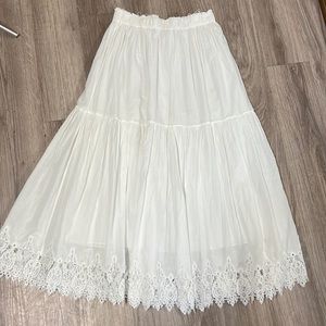 White midi skirt